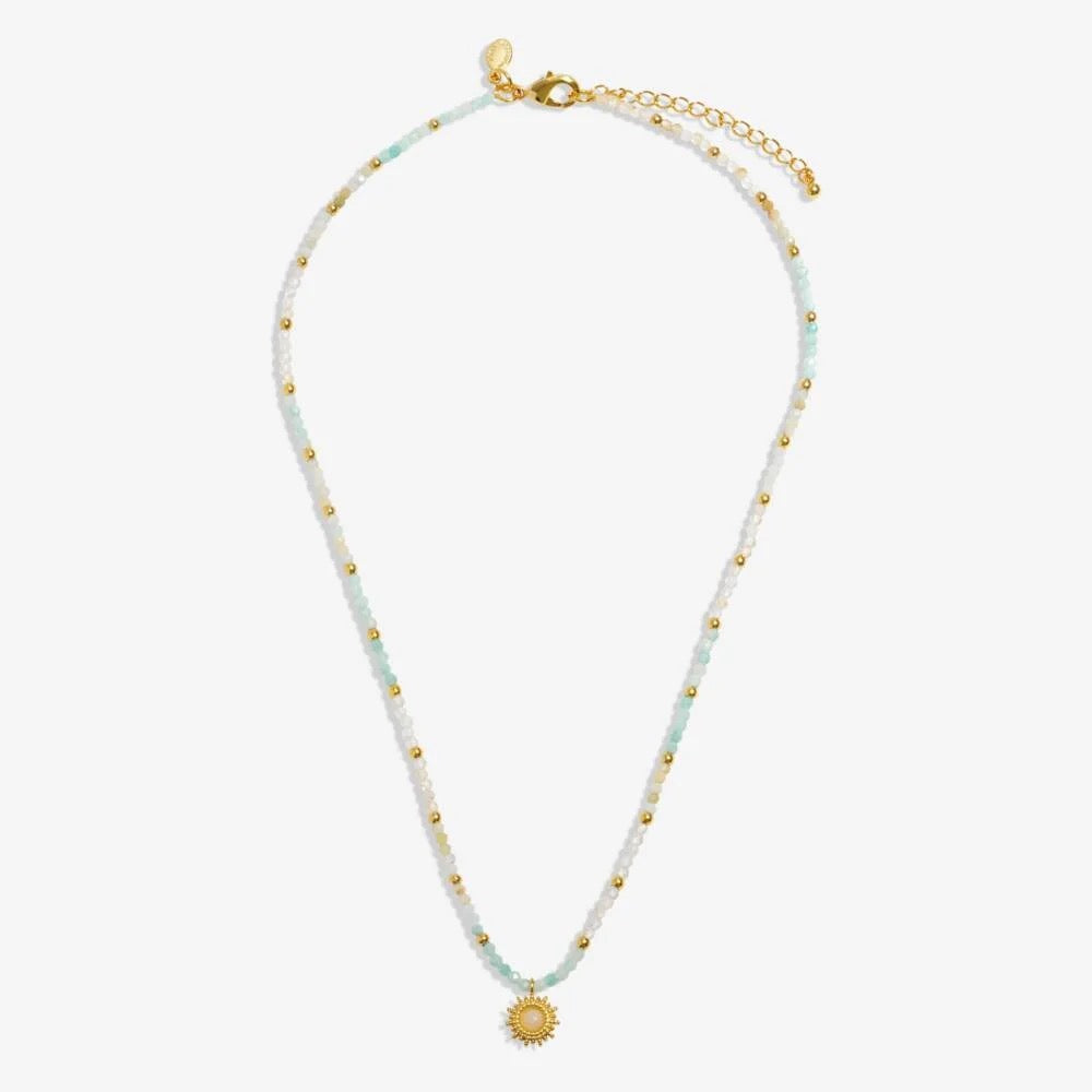 Joma Jewellery - Loved by You - Rock Crystal Sun Gemstone Necklace - Gold Plated