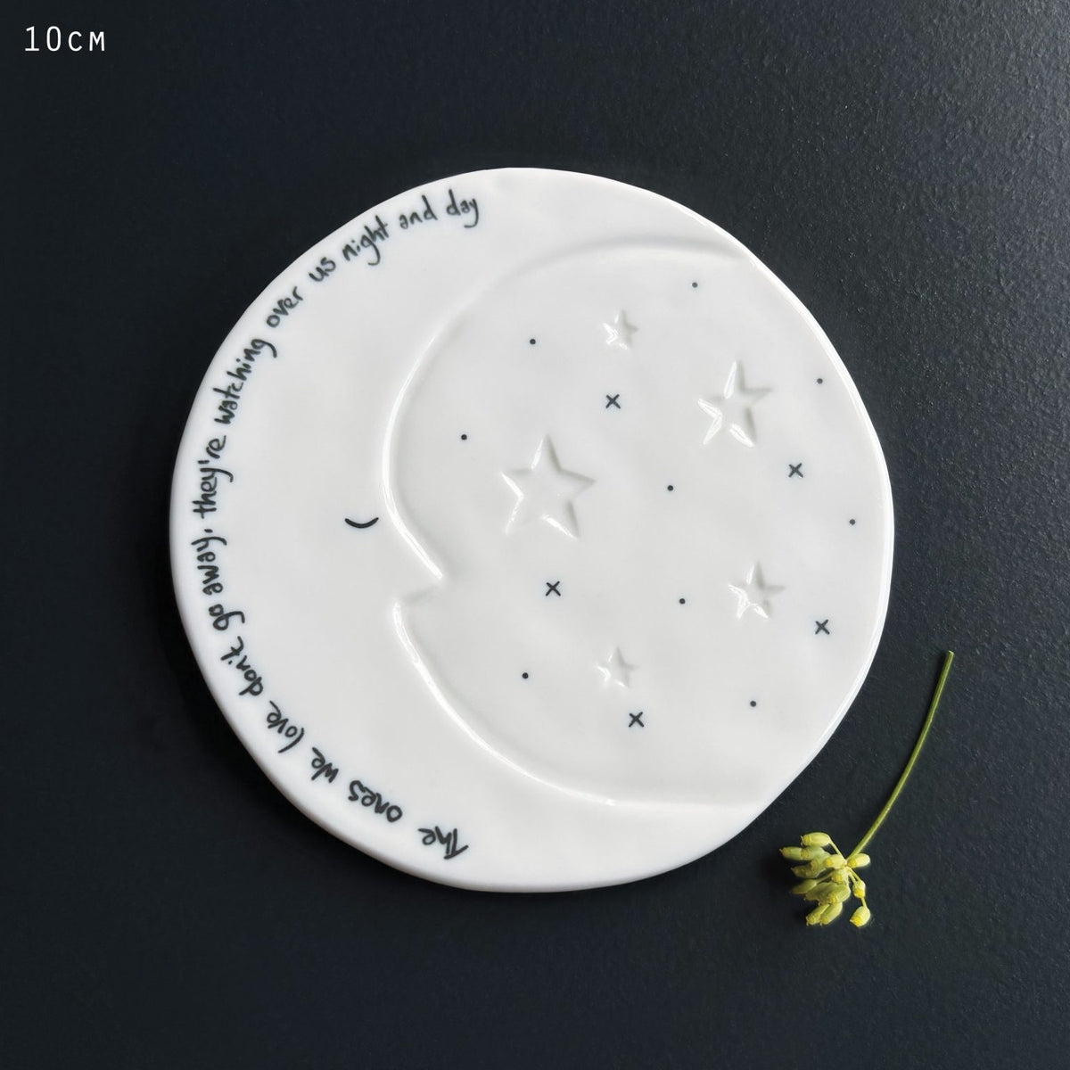 East Of India Ceramic - Round Moon Coaster - The Ones We Love