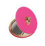 Alice Wheeler Hot Pink Bee Round Compact Mirror