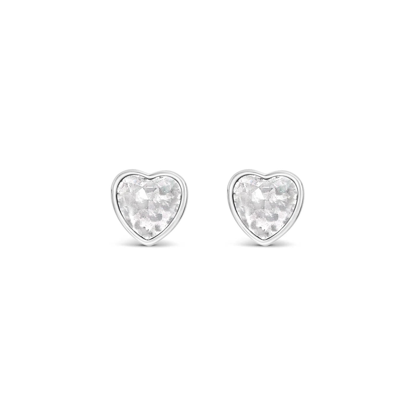 Lanes - Crystal Hearts - Boxed Stud Earrings - Silver