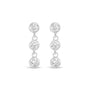Lanes - Trio Crystal Drop -Boxed Earrings - Silver