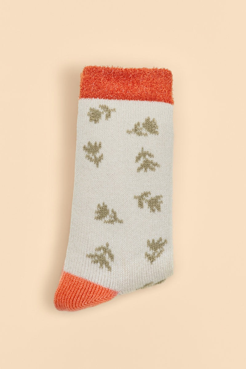 Powder Happy Hedgehog Cosy Socks - Cream