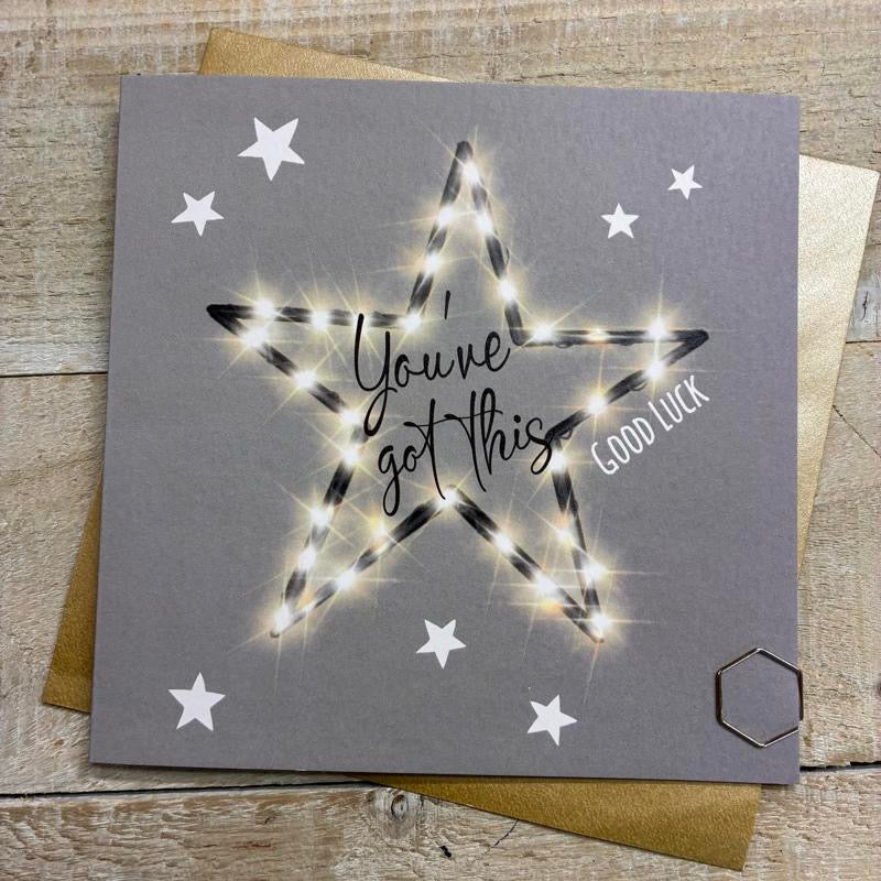 White Cotton Cards - You’ve Got This Good Luck Star Card