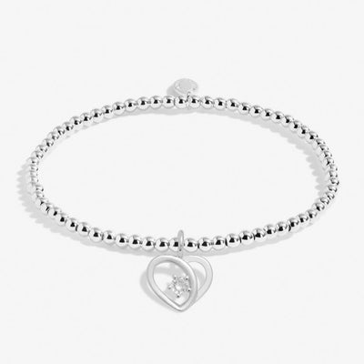 Joma Jewellery A Little 'Merry Christmas Lovely Daughter' Silver Heart Bracelet