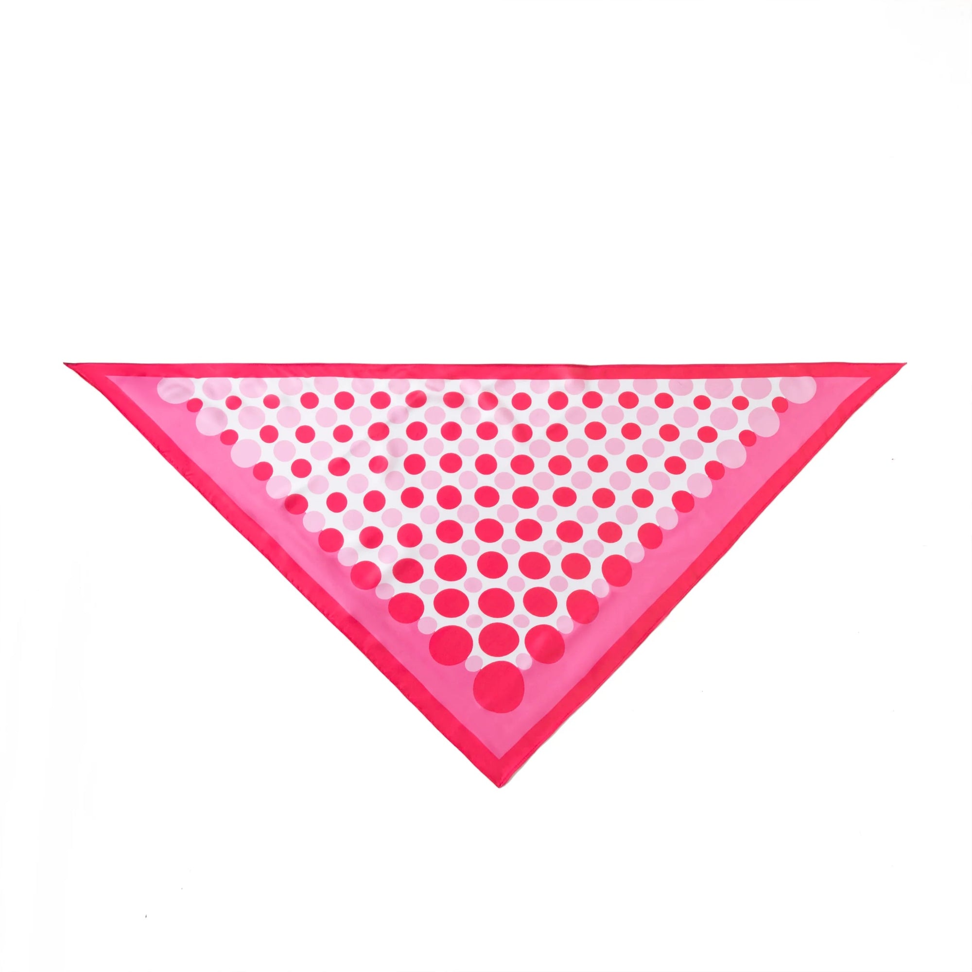 Park Lane -Polka Dot Print Silky Neck Scarf - Fuchsia