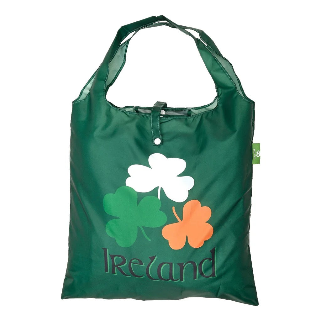 Eco Chic Foldable Recycled Shopping Bag -Ireland - Green