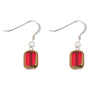 Carrie Elspeth Gold Foil Edged Sterling Silver Earrings - Red/Gold