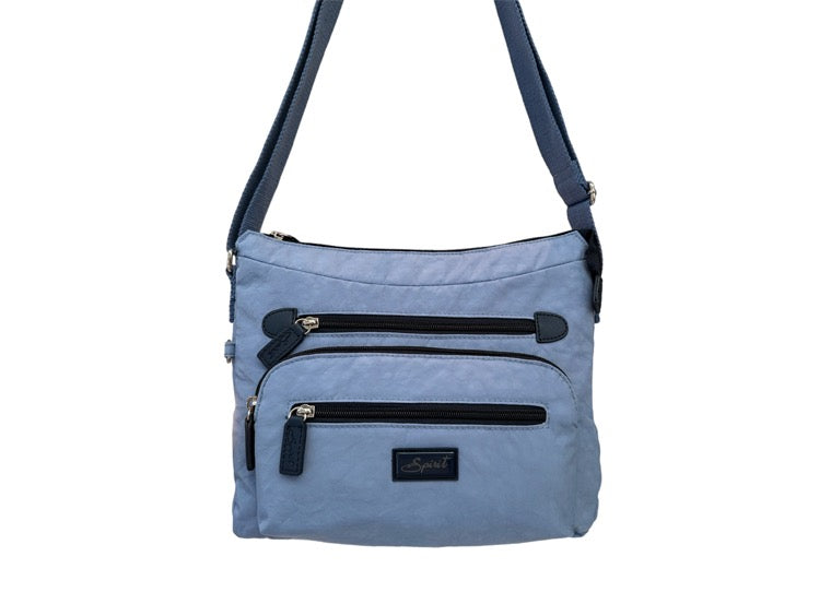 Spirit (5054) Lightweight Messenger Style Crossbody Handbag - Cornflower Blue