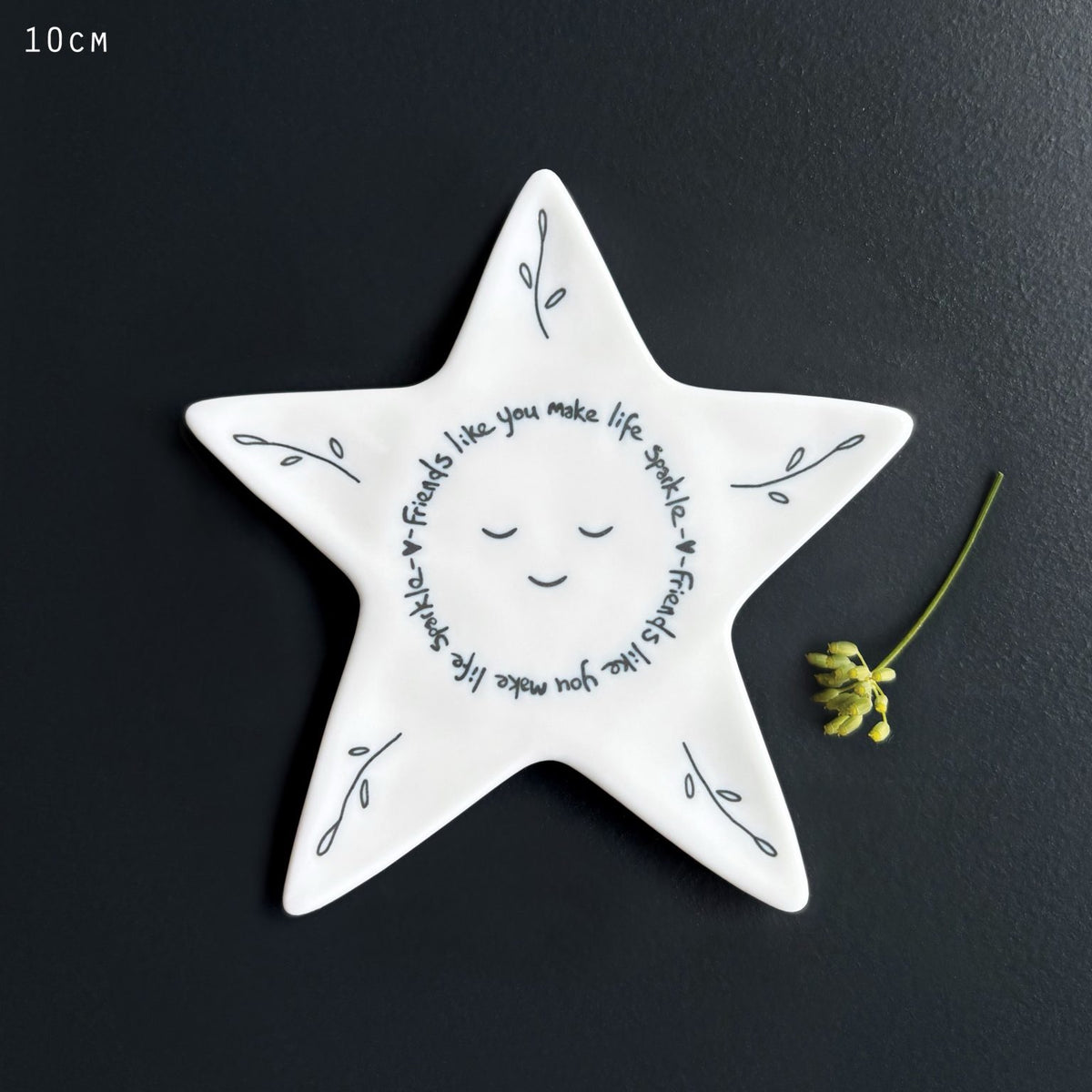East Of India Ceramic - Star Coaster - Friends Like You Make Life Sparkle