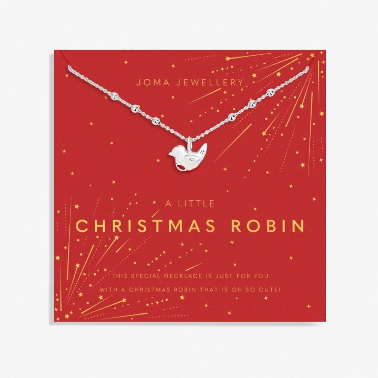 Joma Jewellery A Little 'Christmas Robin' Silver Necklace