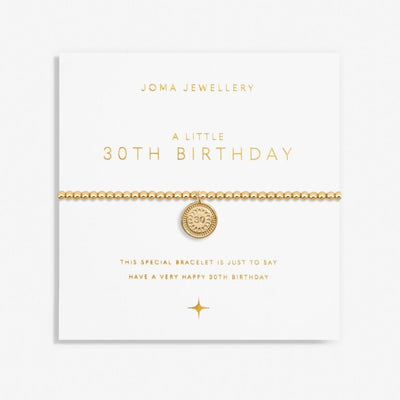Joma Jewellery  - A little 30th Birthday Gold Disc Bracelet