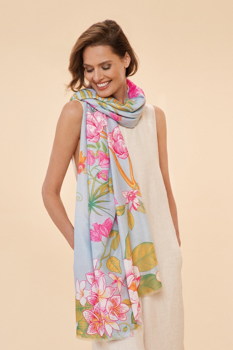 Powder Print Scarf - Floral Jungle - Lavender