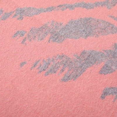 Pink & Grey Zebra Reversible Tassel Scarf - Cashmere Blend