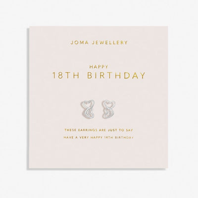 Joma Jewellery - Forever Yours - Happy 18th Birthday - Interlinked Heart Earrings