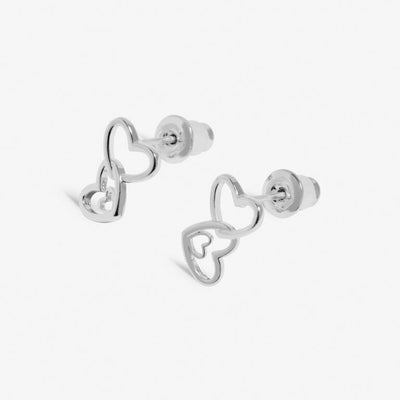 Joma Jewellery - Forever Yours - Happy 18th Birthday - Interlinked Heart Earrings