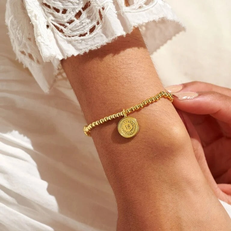 Joma Jewellery  - A little 18th Birthday Gold Disc Bracelet