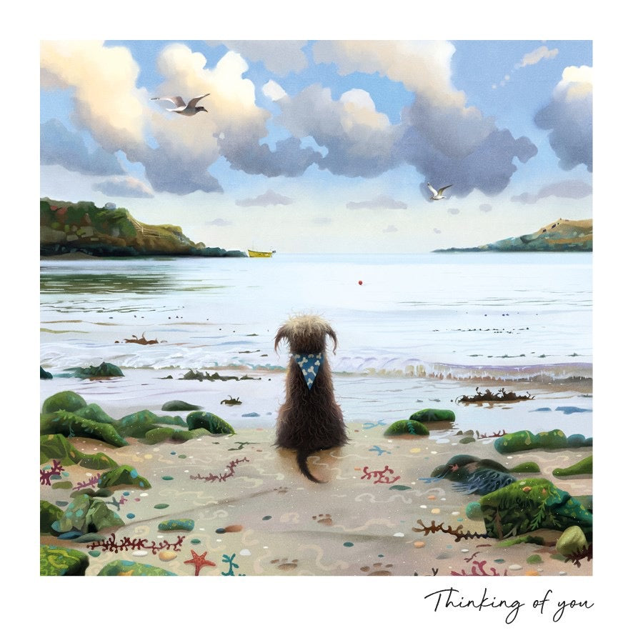 The Art File -  Toby the Dog - Thinking of You Card