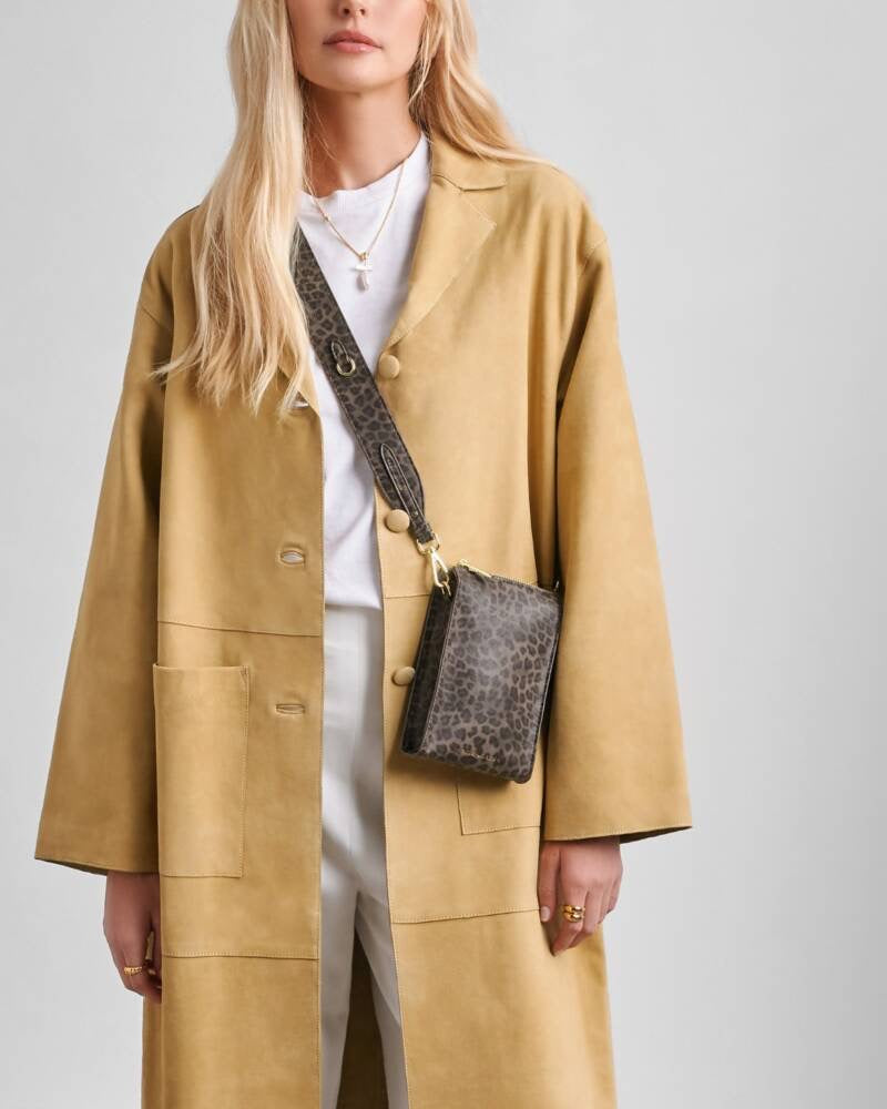 Katie Loxton - Avery Leopard Print - Slim Phone Crossbody Handbag - Brown