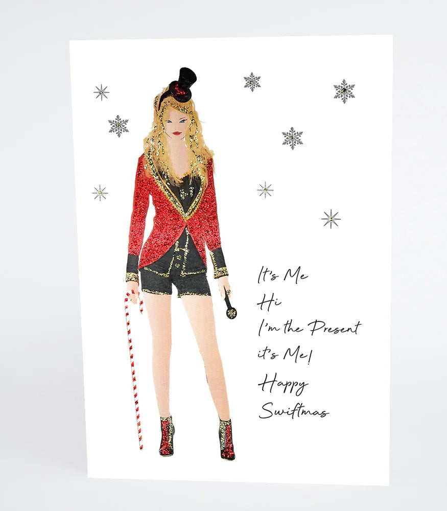 Counting Stars - I'm the Present It's Me Happy Swiftmas Christmas Card