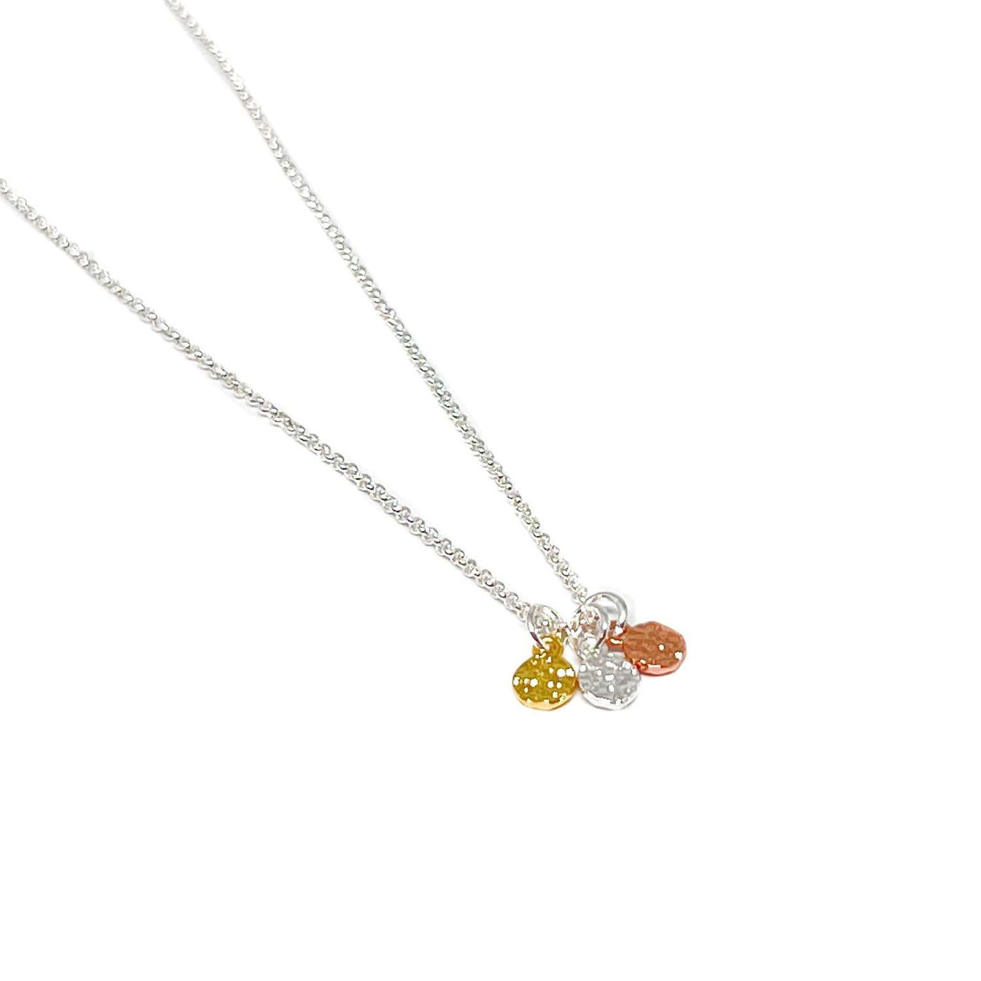 Mimi Triple Mini Disc Necklace - Mixed Metals- Clementine Jewellery