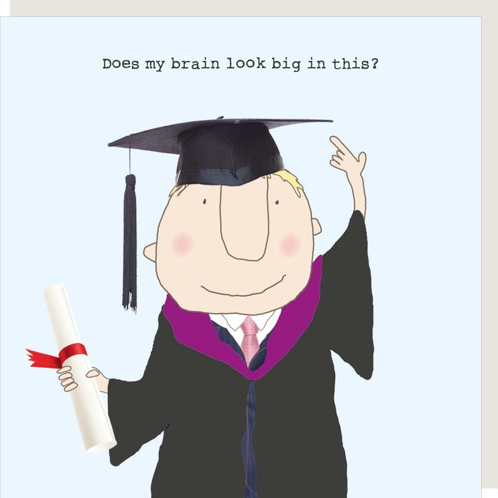 Rosie Made A Thing - Big Brain Boy Graduation - Blank Card