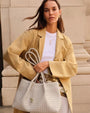Katie Loxton - Nova Woven - Small Shoulder Tote Handbag - Oyster