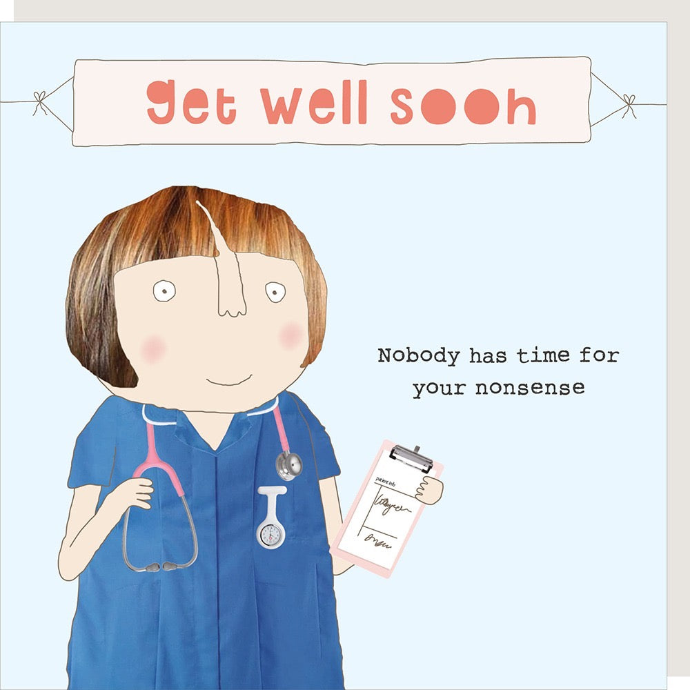 Rosie Made A Thing - Nonsense Get Well - Blank Card