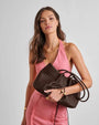 Katie Loxton - Nova Woven - Small Shoulder Tote Handbag - Chocolate Brown