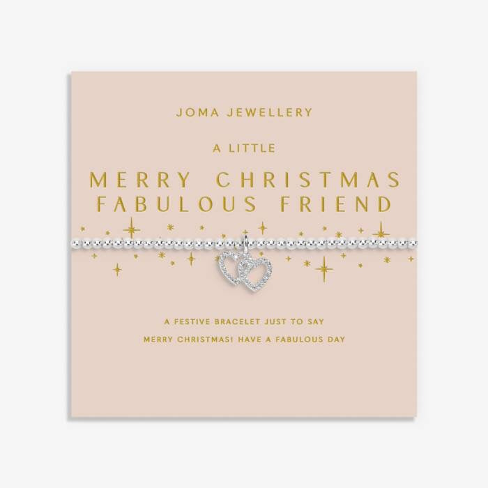 Joma Jewellery A Little Merry Christmas Fabulous Friend - Silver Plated Bracelet