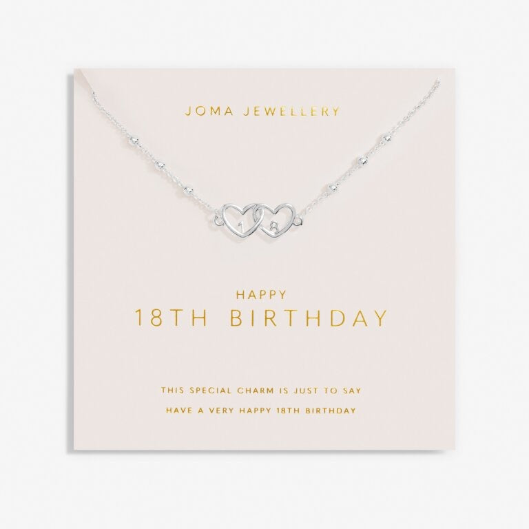 Joma Jewellery - Forever Yours - Happy 18th Birthday - Interlinked Heart Necklace