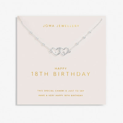 Joma Jewellery - Forever Yours - Happy 18th Birthday - Interlinked Heart Necklace