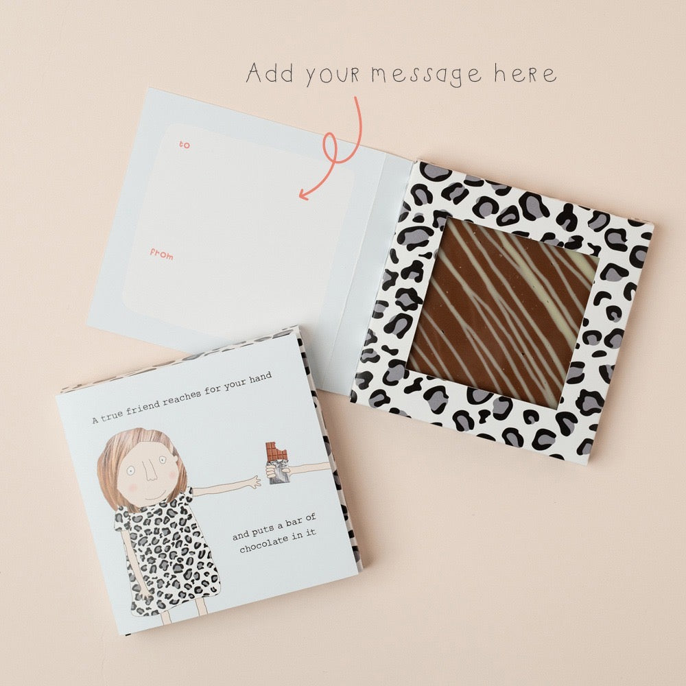 Rosie Made A Thing Choccy Card - True Friend - Chocolate & Card Gift