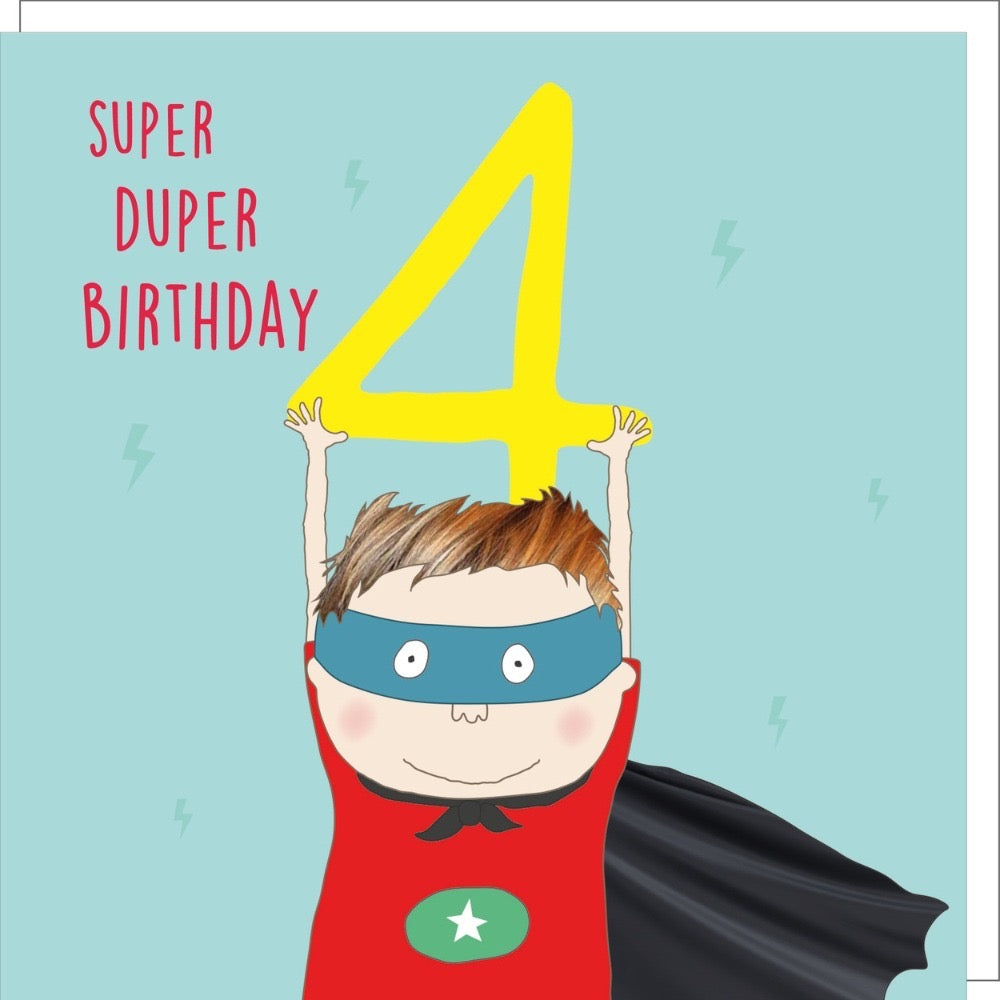 Rosie Made A Thing - Super Four - Birthday Card