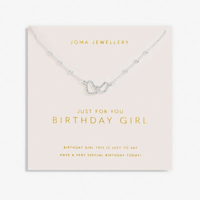 Joma Jewellery - Forever Yours - Just for You Birthday Girl - Pave Linked Hearts Necklace