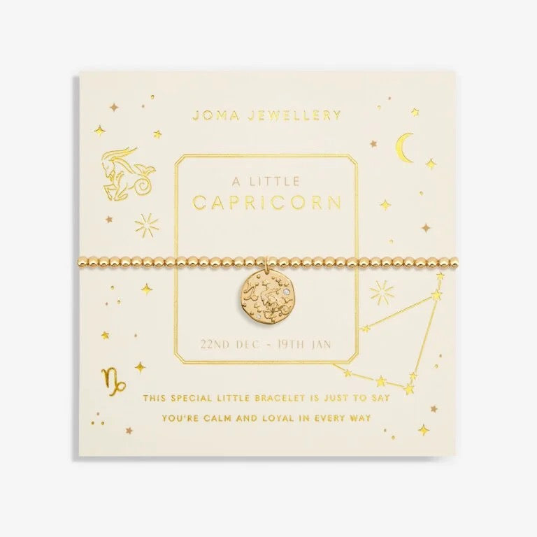 Joma Jewellery  - Starsign A little Capricorn Gold Disc Bracelet