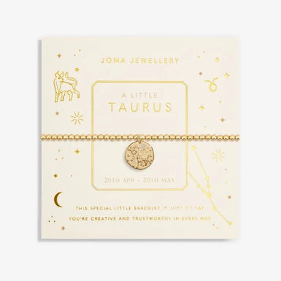 Joma Jewellery  - Starsign A little TAURUS Gold Disc Bracelet