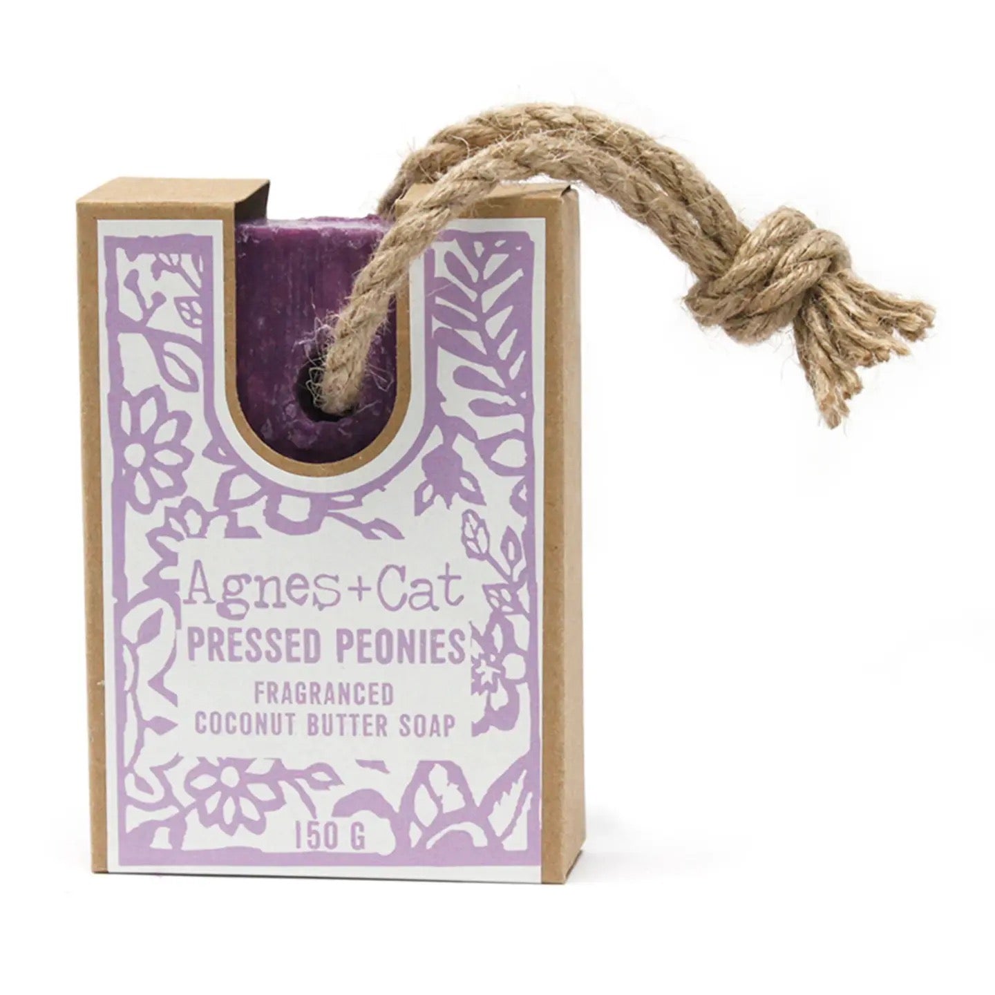 Agnes+Cat - Pressed Peonies - Fragranced Coconut Butter - Soap on a Rope