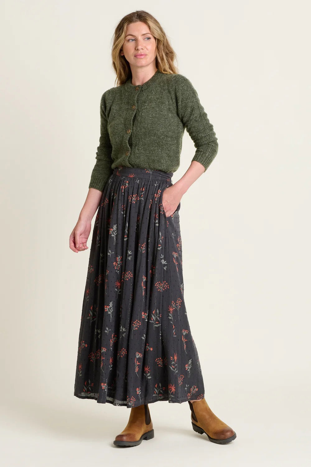 Brakeburn Bella Skirt - Charcoal Grey