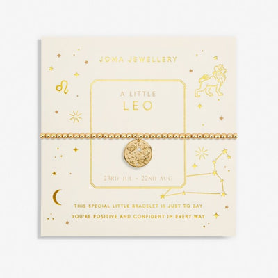 Joma Jewellery  - Starsign A little LEO Gold Disc Bracelet