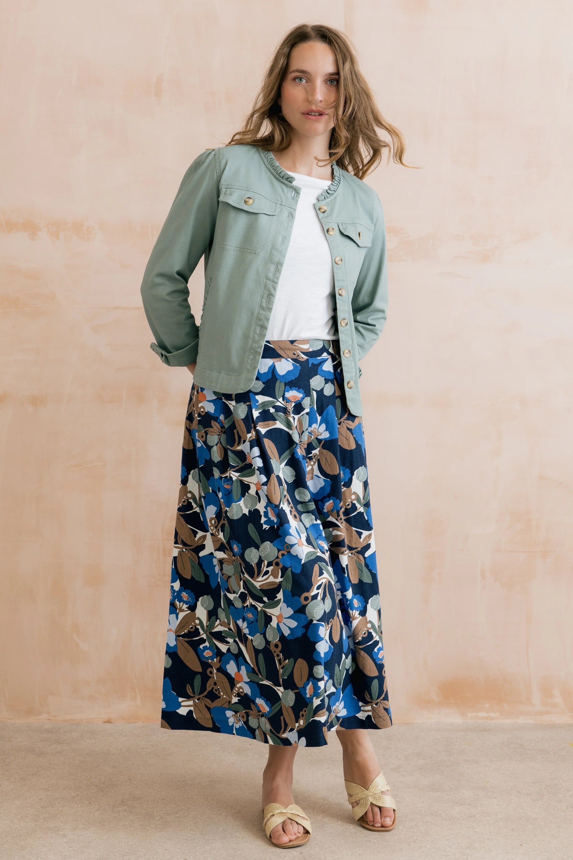 Seren Plain Twill Jacket - Silver Sage - Lily &amp; Me