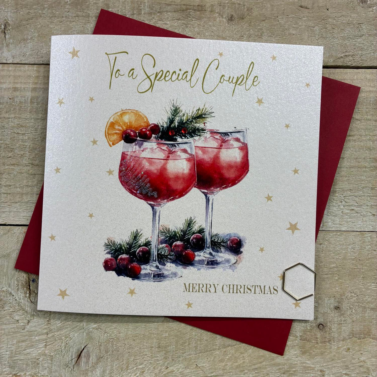 To a Special Couple Festive Drinks Christmas Card - White Cotton Cards