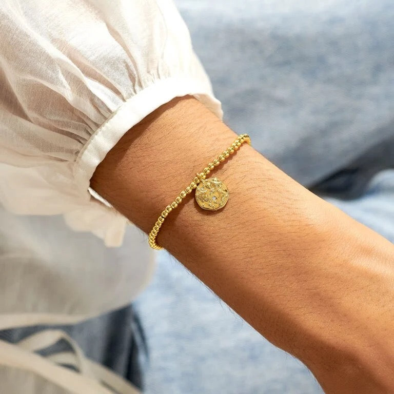 Joma Jewellery  - Starsign A little VIRGO Gold Disc Bracelet