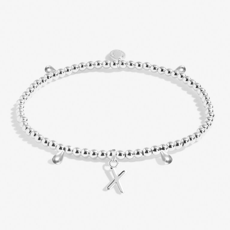 Joma Jewellery Alphabet - A Little 'X' Bracelet - Silver