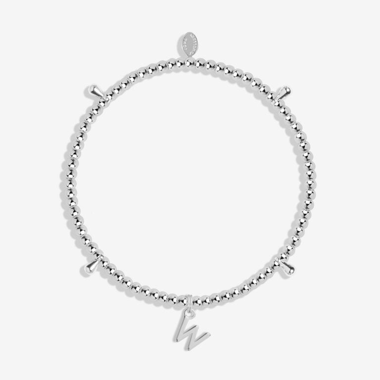 Joma Jewellery Alphabet - A Little 'W' Bracelet - Silver