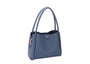David Jones Faux Leather Double Handle Medium Shoulder Handbag - (CM7425-1) - Bering Sea Blue