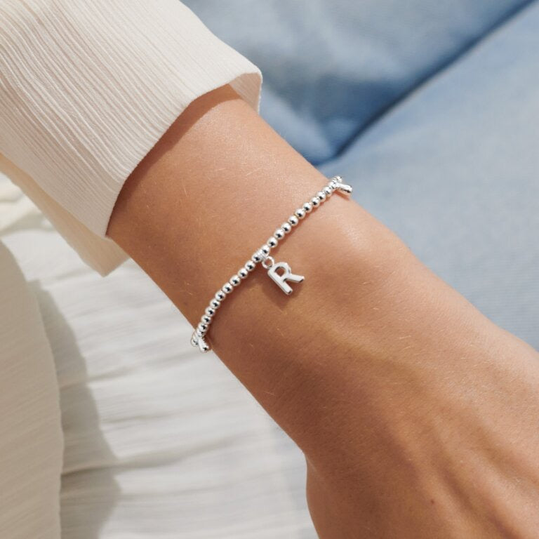 Joma Jewellery Alphabet - A Little 'R' Bracelet - Silver