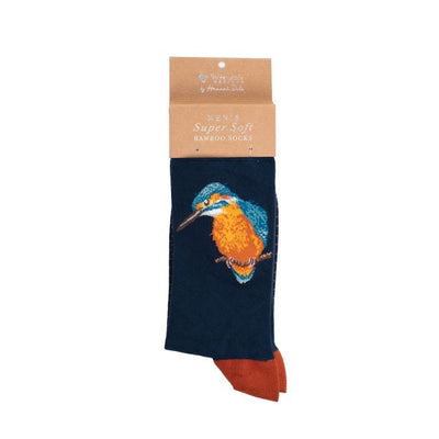 The Kingfisher Mens Bamboo Socks - Wrendale Designs