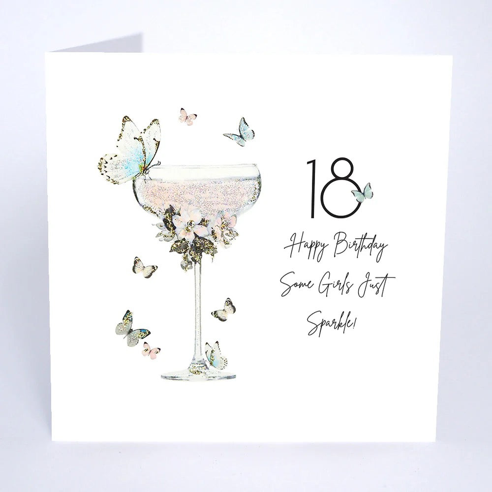 Five Dollar Shake - 18 Happy Birthday Some Girls Just Sparkle Card