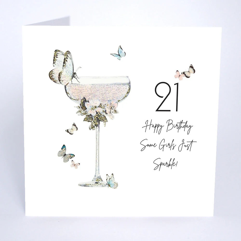 Five Dollar Shake - 21 Happy Birthday Some Girls Just Sparkle Card