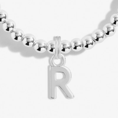 Joma Jewellery Alphabet - A Little 'R' Bracelet - Silver